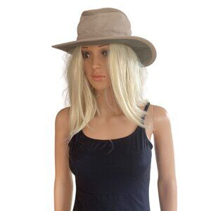 Conner Handmade Sun Shield Recycled Boater Hat Medium Beige Unisex Packable